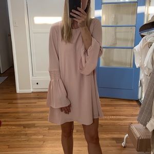 BCBG Pink Bell Sleeve Dress